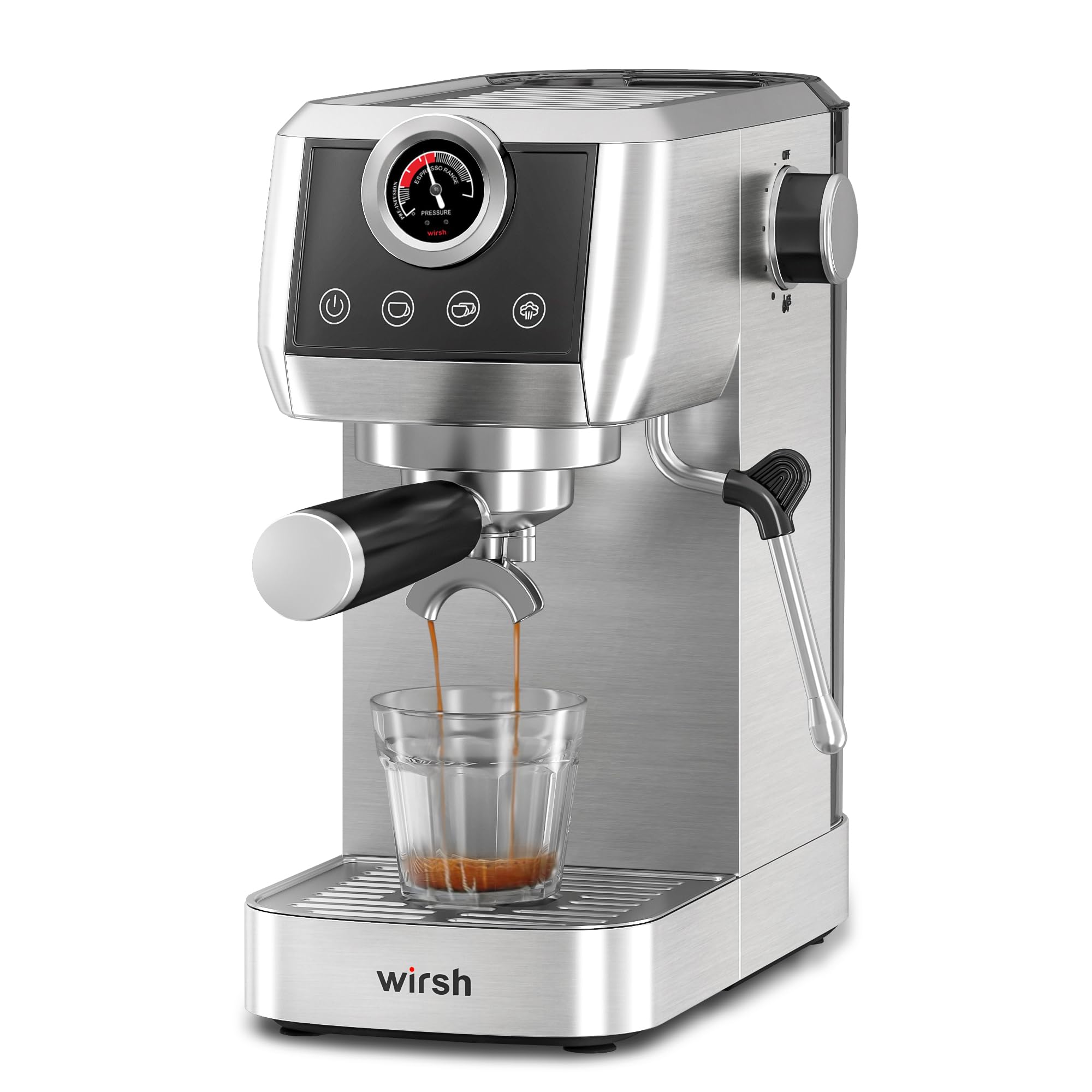 Photo 1 of wirsh Espresso Machine,20 Bar Semi-Automatic Espresso Maker with Milk Frother Steamer&Touch Screen,Compact Stainless Steel Expresso Machine for Latte & Cappuccino,42oz Tank,UPGRADE