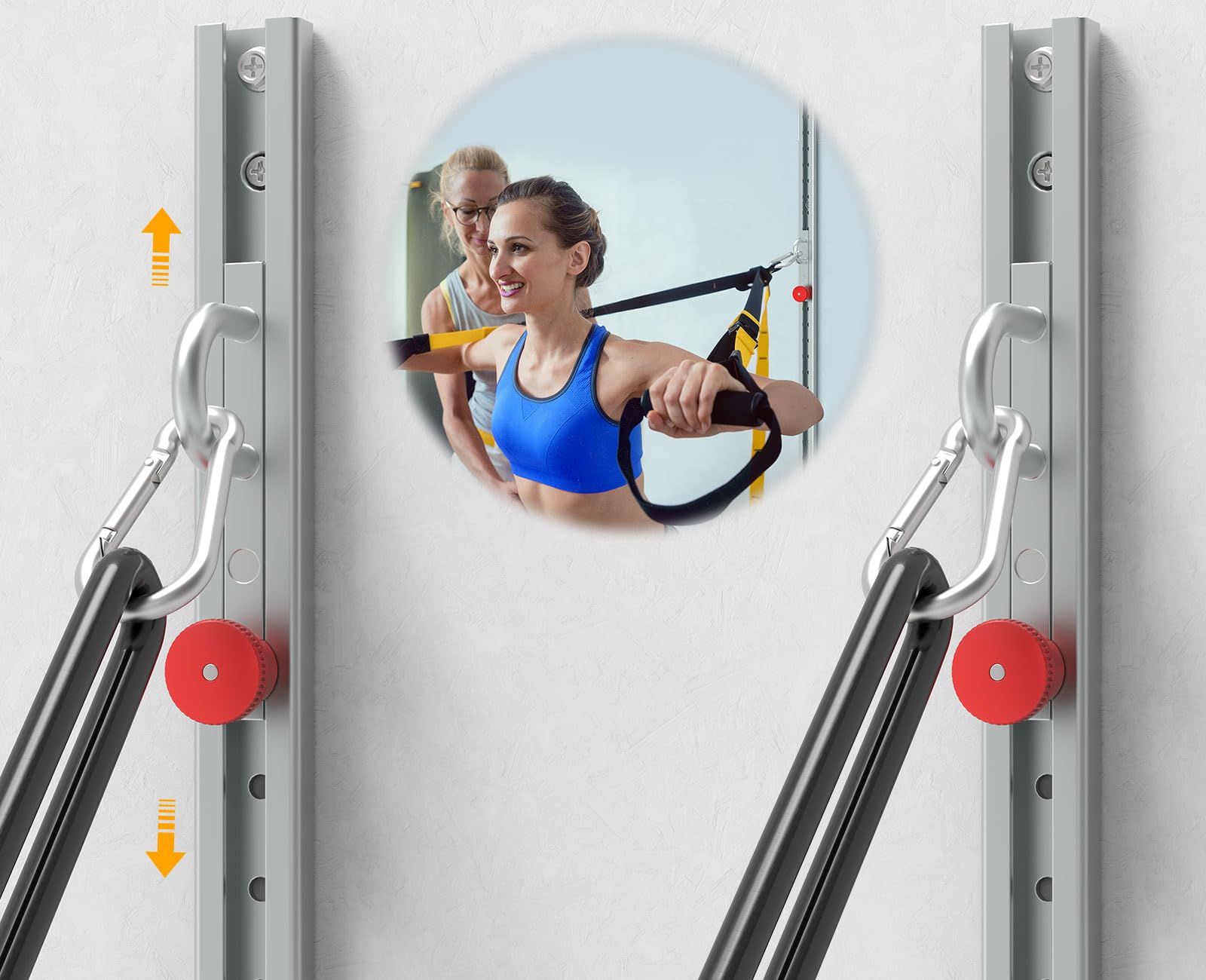 Widerstandsband-Wandanker mit automatischer Verriegelungsfunktion, (2 Stück) Wandstations-Anker für Widerstandsbänder, Widerstandsband-Wandhalterungssystem