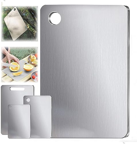 100% Pure Titanium Cutting Board, Double-Sided Titanium Cutting Boards for Kitch