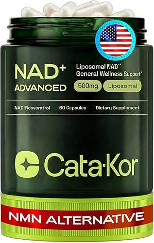 Miniatura 11 de Suplemento liposomal NAD con resveratrol – Alternativa al suplemento NMN – Suministro de 60 días – Probado por terceros – 120 cápsulas – Resveratrol