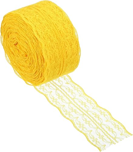 PATIKIL Cinta de encaje de 1.8 pulgadas x 25 yardas, rollo de costura de encaje no elástico, paquete de regalo, envoltura floral para fiesta,