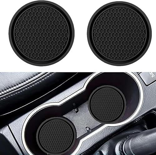 Jivebo Paquete de 2 portavasos para automóvil, universal, antideslizante, impermeable, duradero, adecuado para la mayoría de los accesorios