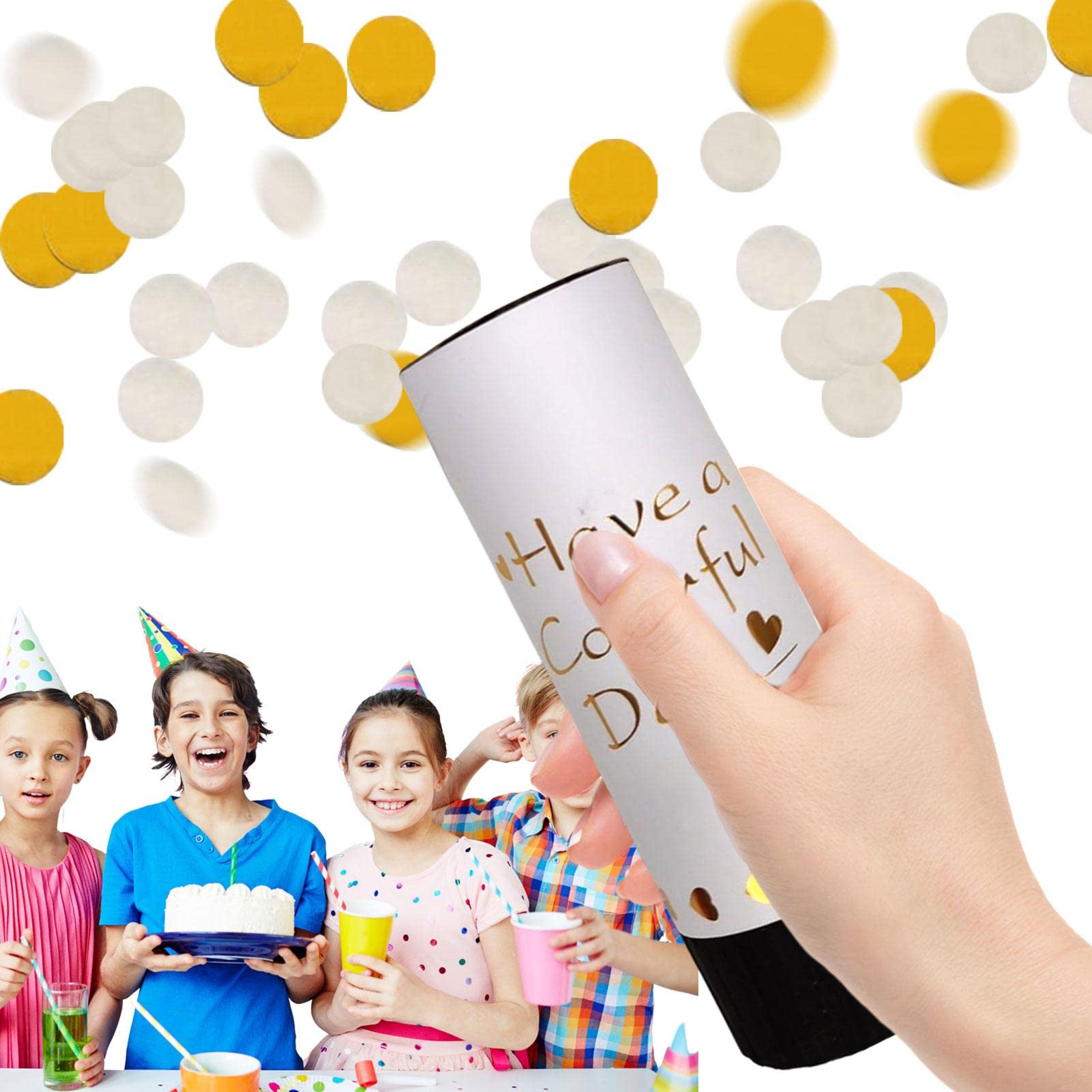 Buy gormyel Confetti Poppers Gender Reveal Hand Held Poppers Confetti