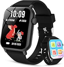 Smart Watch for Kids 3-12 with Fitness Tracker, Smartwatch for Kids with Pedometer (Black)