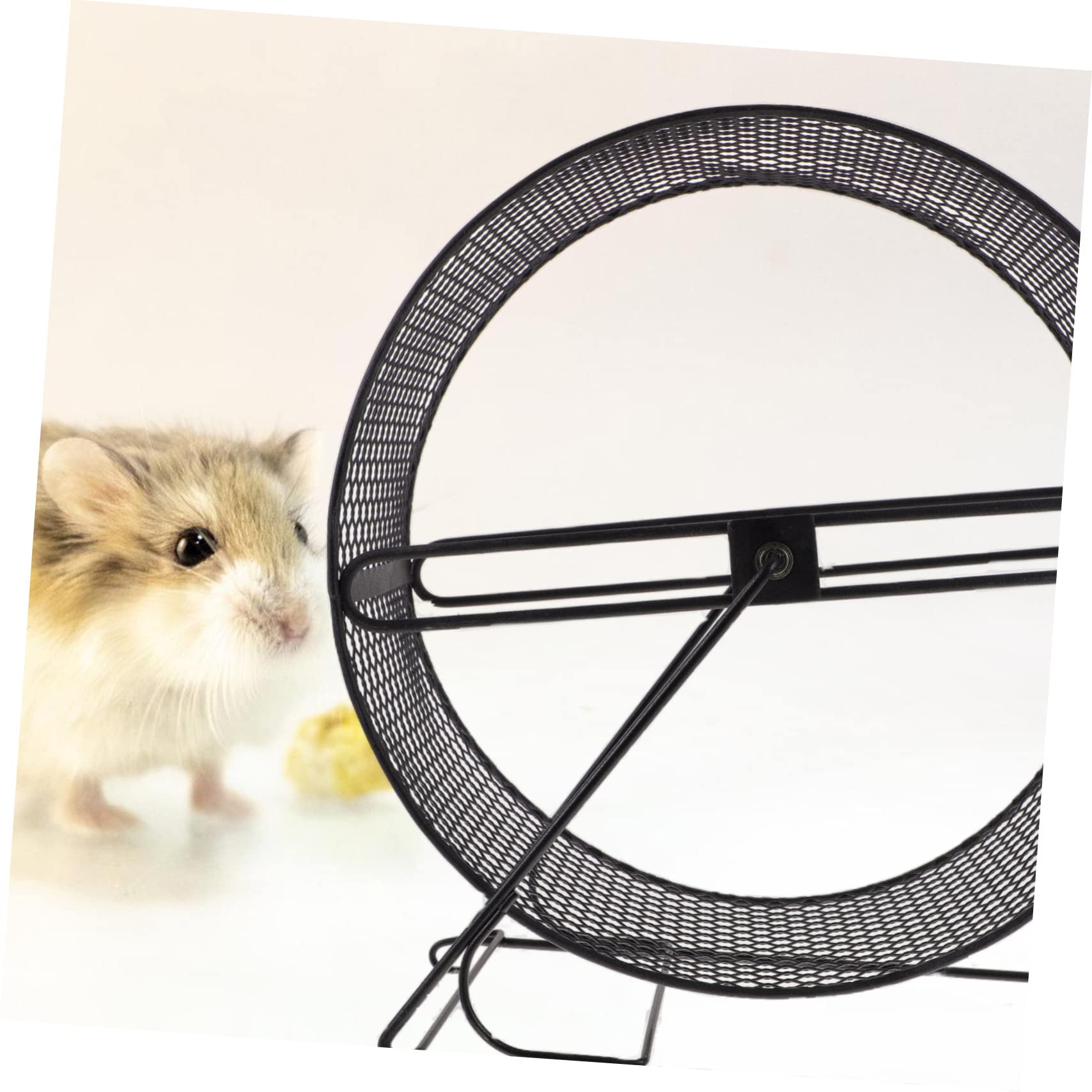 Ruota per Criceto Silenziosa in Ferro Nero per Piccoli Animali | Allenamento Quotidiano, Funzionamento senza Rumore, Struttura Solida per Uso Domestico