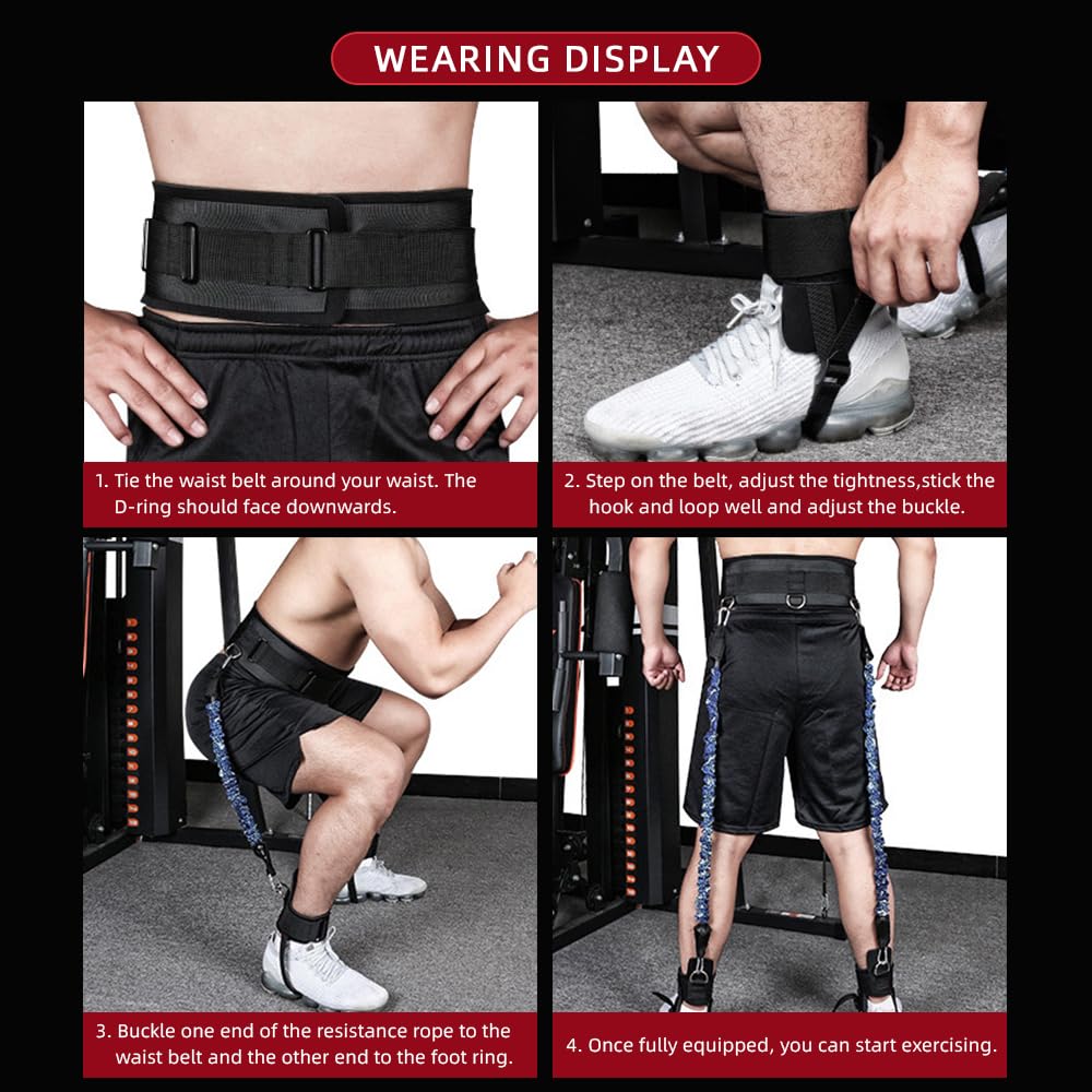 Vertical Jump Trainer - Set di fasce di resistenza per le gambe, per allenamento basket, calcio