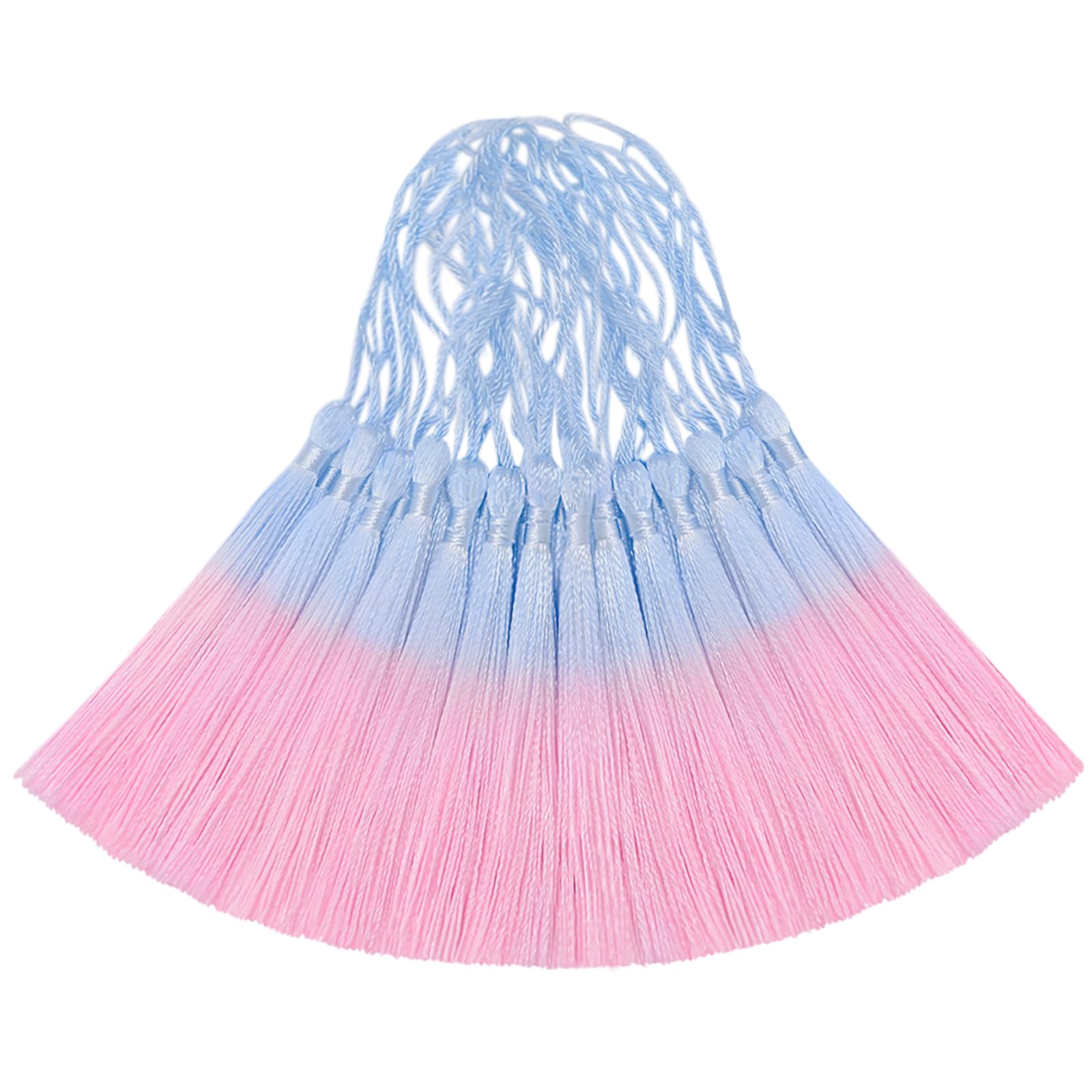 50PCS Mini Silk Tassel for Craft DIY Bookmark Cute Jewellery Making Beaded, Girl Earring, Keyring, Graduation, Small Key