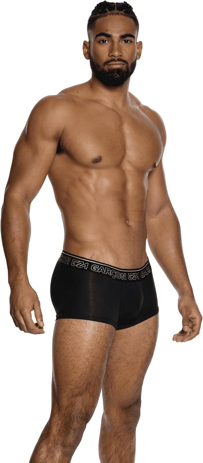Garçon - Mens Trunks Underwear - Black Trunk