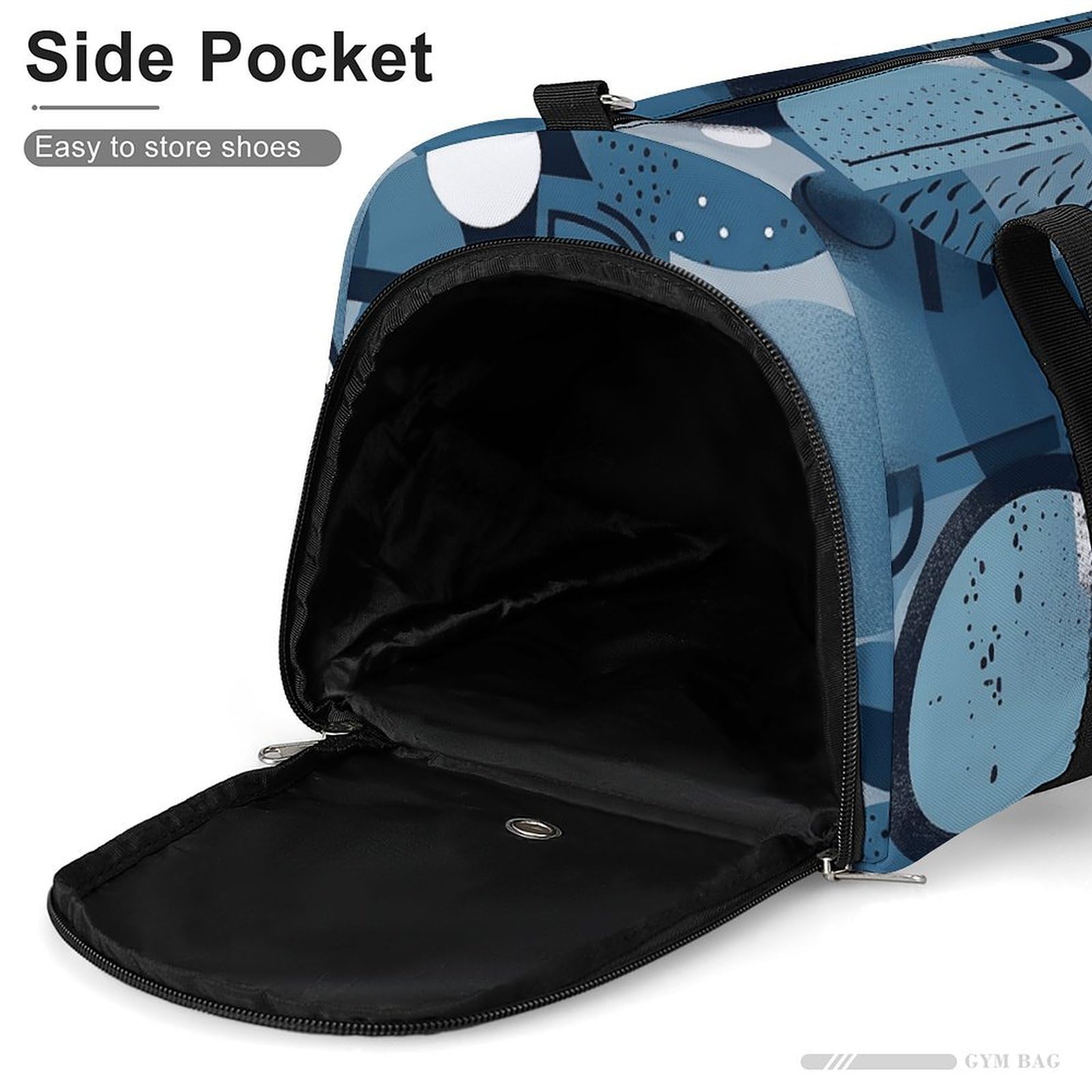 Sporttasche für Damen und Herren, mit Schuh- und Nassfach, Reisetasche, grau, kreisförmiges Muster, Wochenendtasche, Handgepäcktasche für Schwimmen, Fitness, Workout, Sport, Reisetasche, Stil 7,