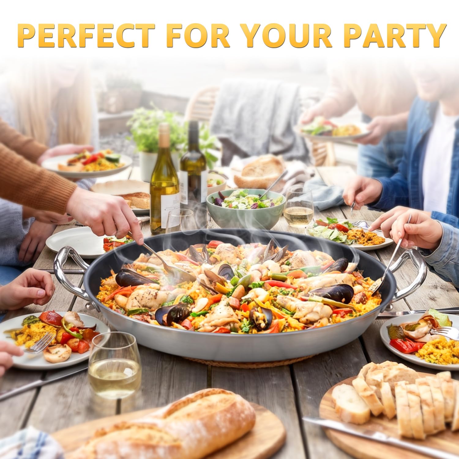LOLYKITCH Paella Pan - 16 Inch Nonstick -7