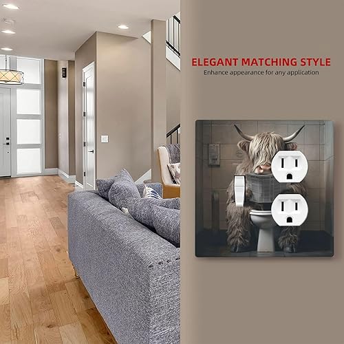 Vista 15 de Cubiertas decorativas de salida de estrella de mar playera, tablero de madera azul de concha de mar de 1 banda, decoración individual GFCI, placa