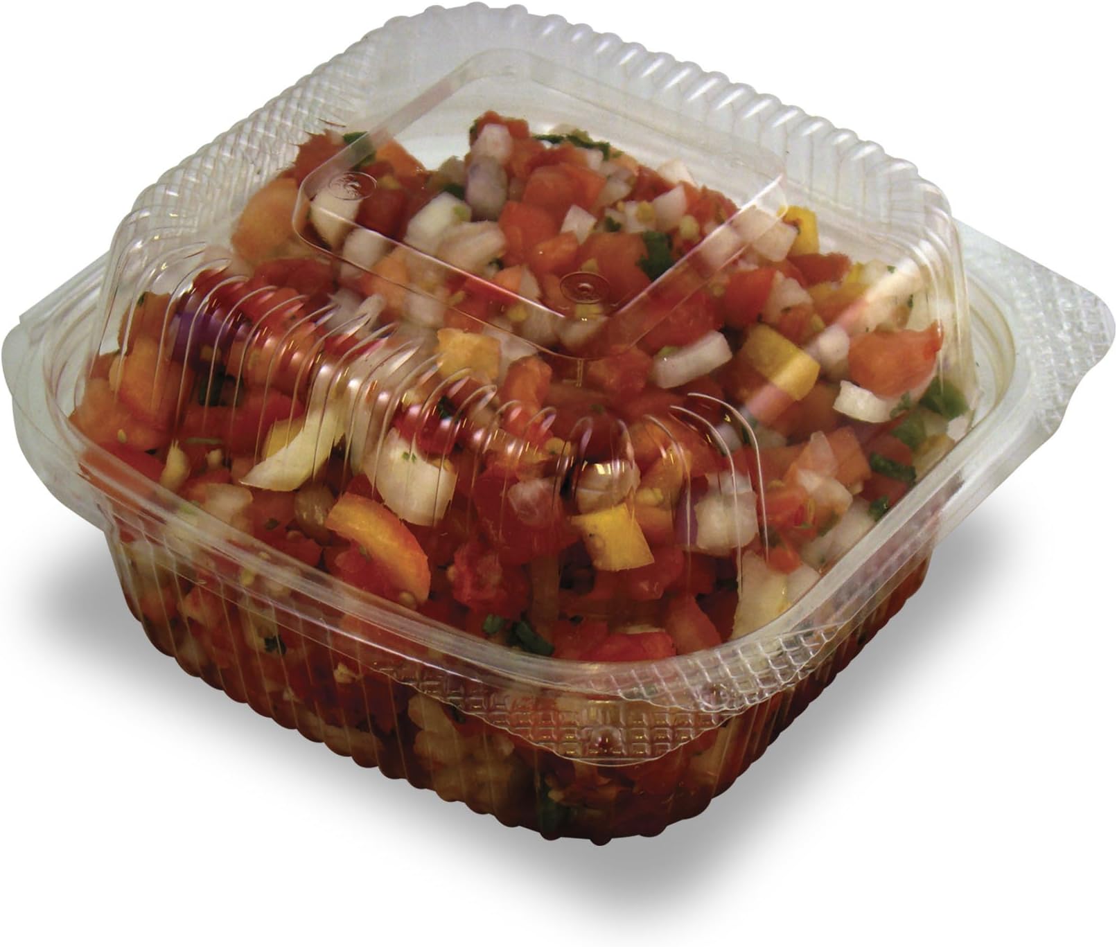 Jaya 100% Compostable Clear PLA Hinged Clamshell, 6x6-Inch, 240-Count Case