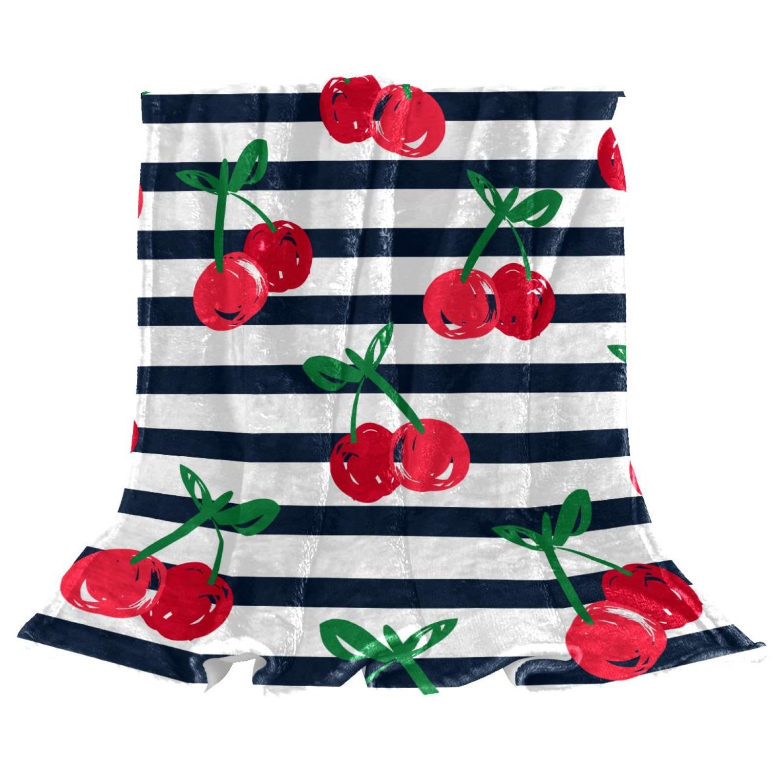 Couverture polaire cerise pour cocooning sur canapé et soirées fraîches au salon