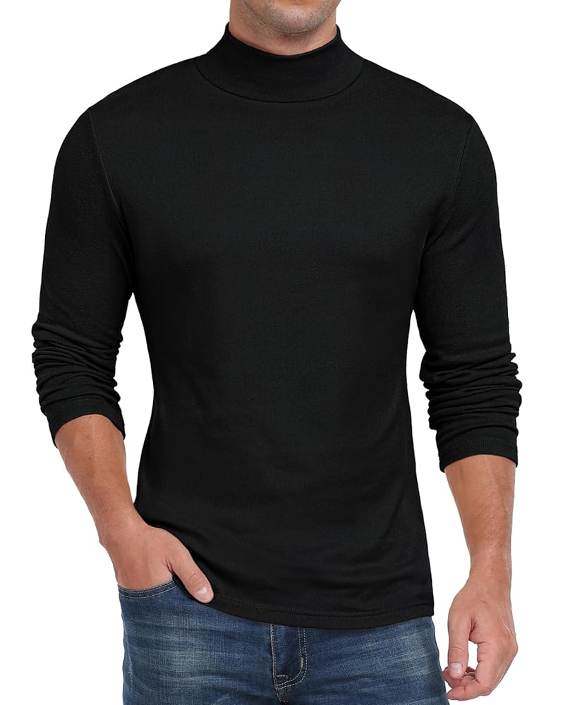 8YARDS Men’s MockNeck 3G 1825GD - Oversized Short Sleeve High Mockneck T-shirt – Los