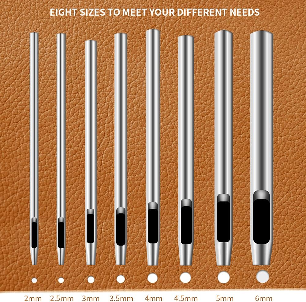 Leather Hole Puncher Tools Leather Prong Punch Circular Punch Manual Press Puncher Punch Tools for DIY Leather Craft Punching Holes (Style E) : Arts, Crafts & Sewing