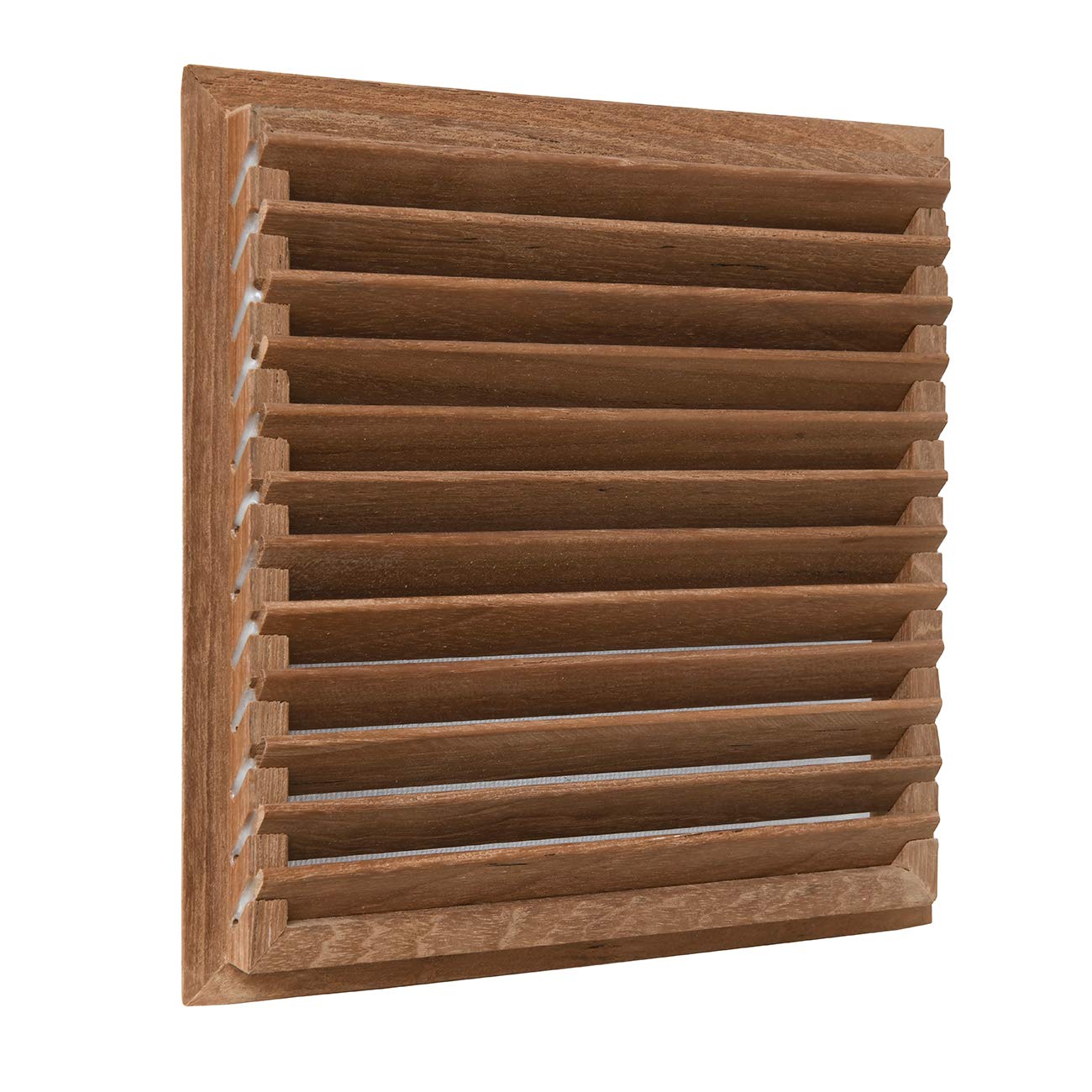 La Ventilazione LGES160T Griglia di Ventilazione quadrata in legno teak, da incasso. Dimensioni 172x172 mm