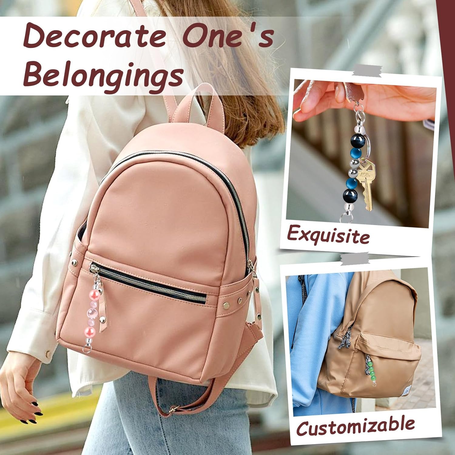 50 Pieces Silver Blank Beadable Keychains Bar Bulk, Metal Keychain Making Kit for DIY Charms Jewelry Hardware Craft Supplies Accessories Pendant Items Beads Excluded - Image 4