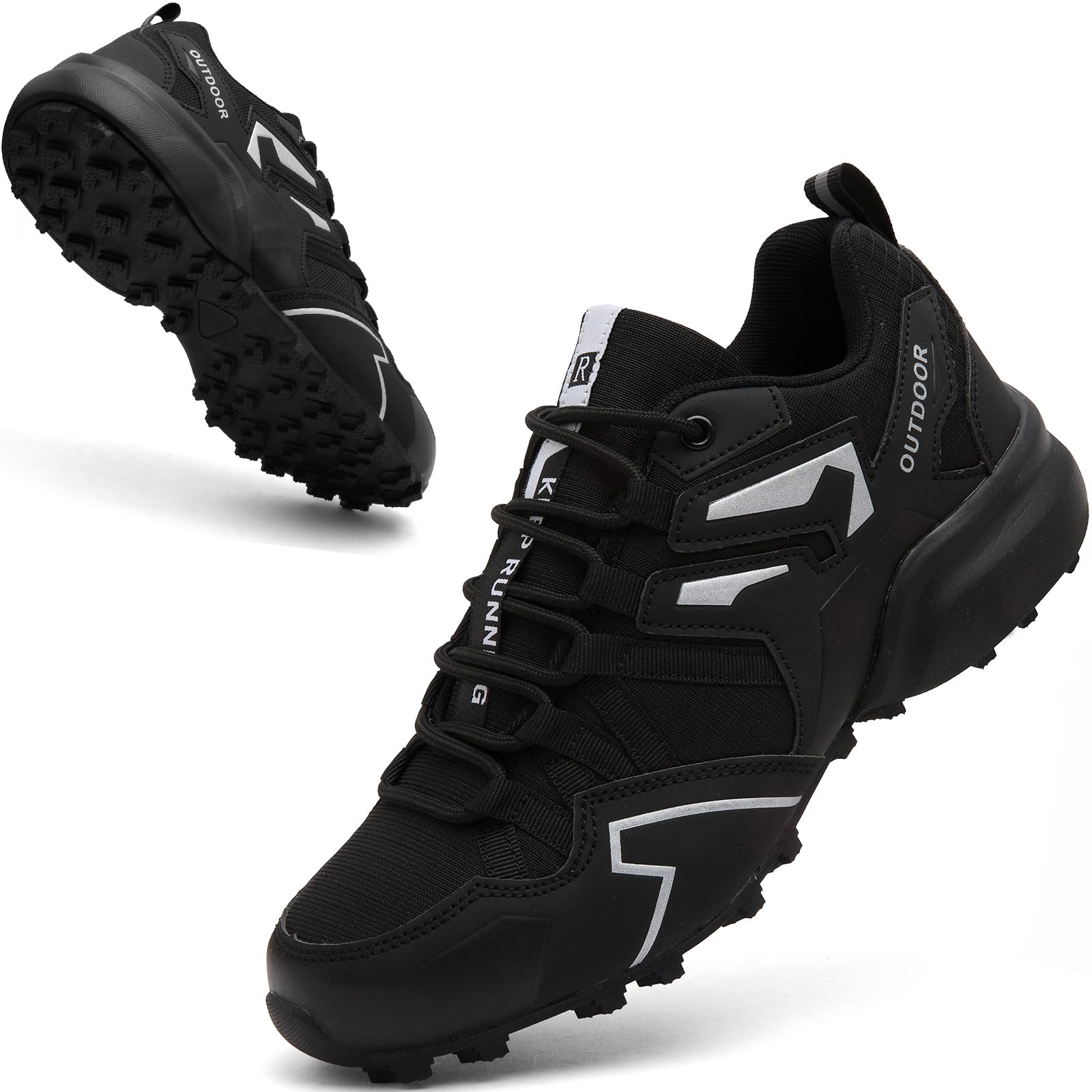 MAYZOOM Trail Running Shoes Men Hiking Shoes Trekking Sports Shoes Breathable Non-Slip Sneakers for Men Lightweight All-Terrain Cross Training Walking Shoes