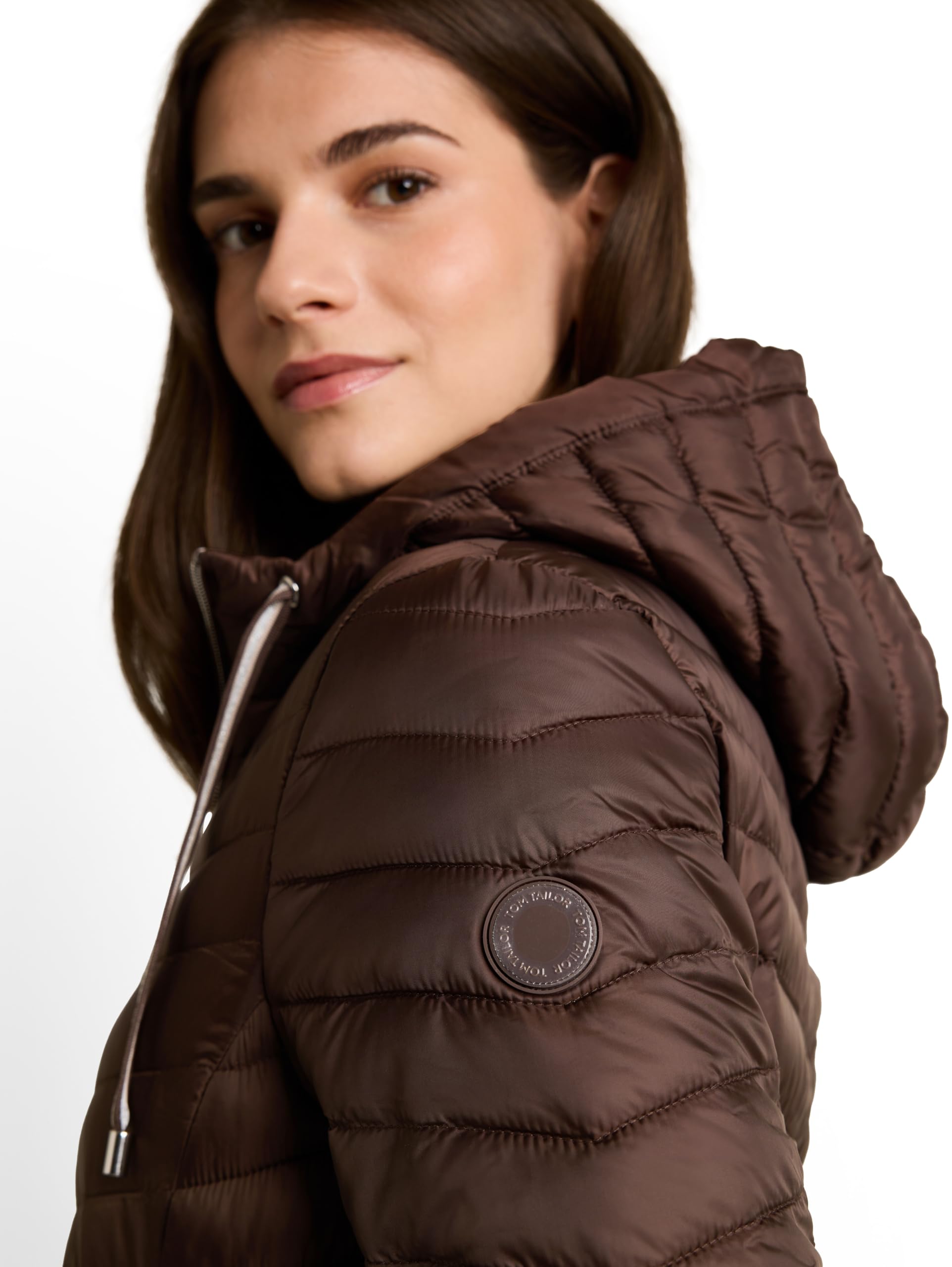 TOM TAILOR Damen 1051119 Lightweight Steppjacke mit Kapuze