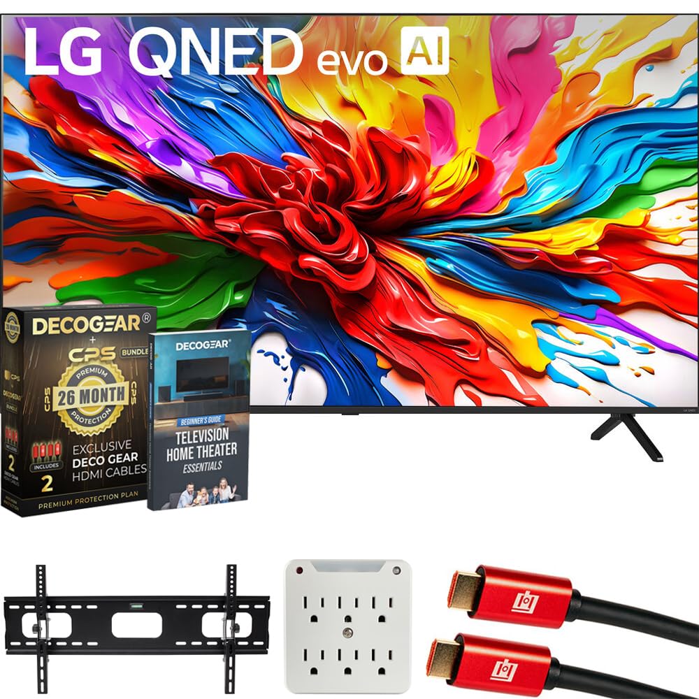 LG 85 QNED evo AI 4K Mini-LED Smart webOS TV 2025 Bundle with CPS Exclusive 26 Month Protection