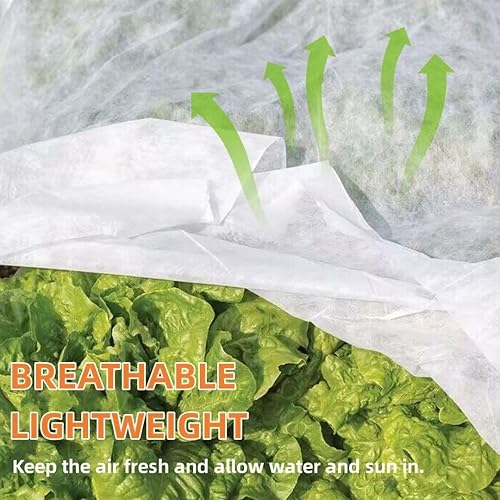 Miniatura 3 de Cubierta para plantas de 7 x 25 pies, protección contra congelación, 1.06 ozyd, cubiertas flotantes de invierno para jardín, cama elevada, manta de