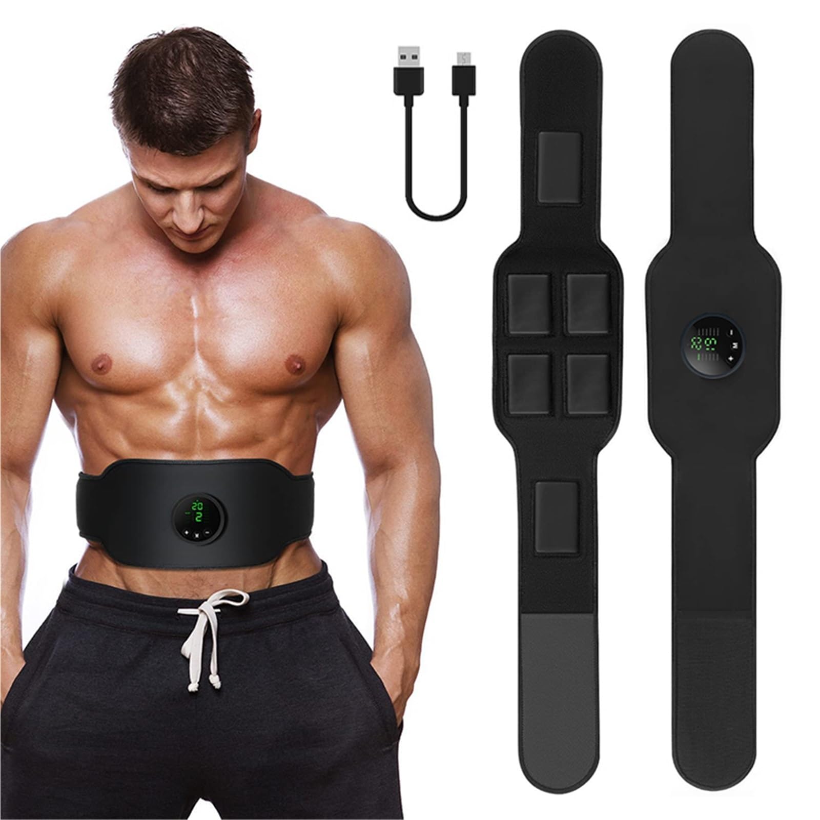 Ceinture abdominale – Ceinture portable pour homme et femme, facile à transporter et pratique pour un usage quotidien