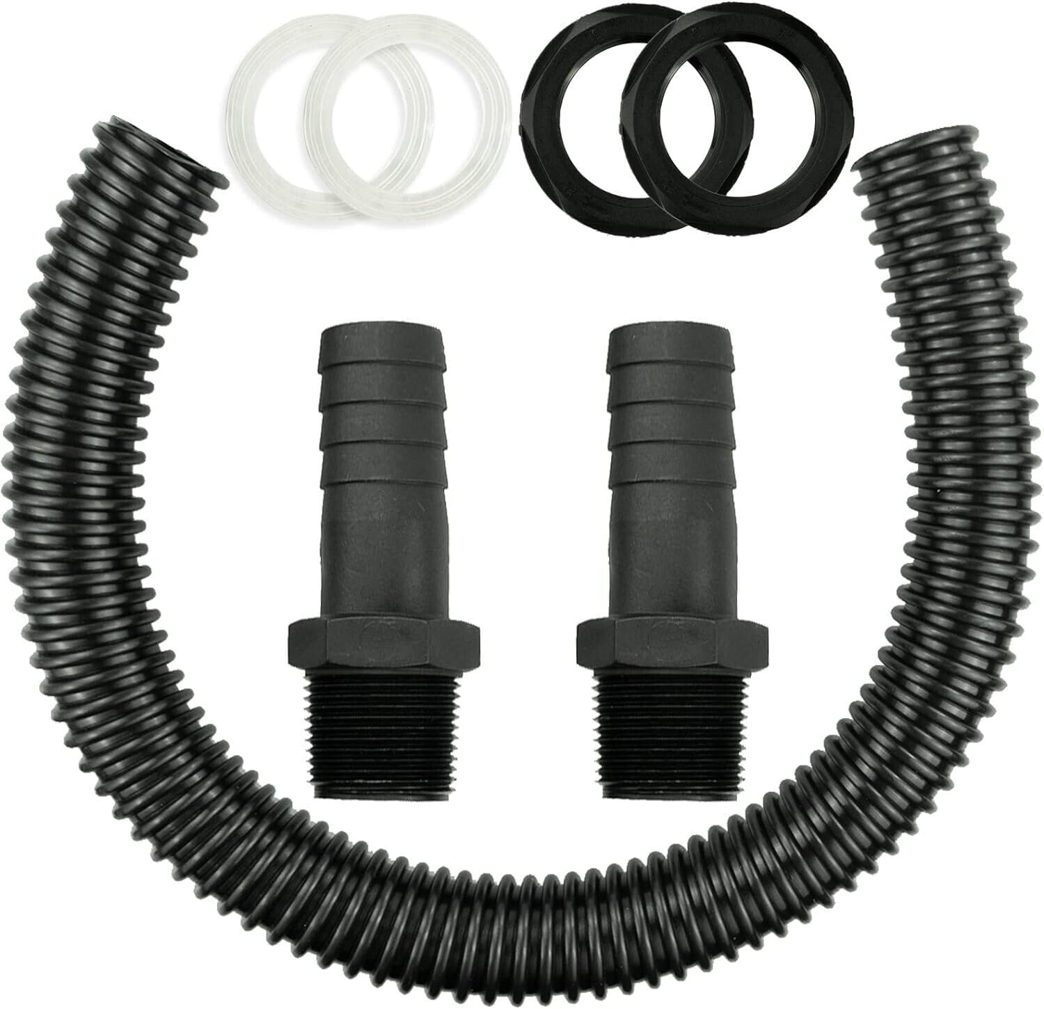 Water Butt Connector Pipe Link Kit, Connect 2 Rain Tanks Together12 20 25 32 38 40 50mm - 0.5" 0.75" 1" 1.25" 1.5" 2" (2 metre, 1" BSP)