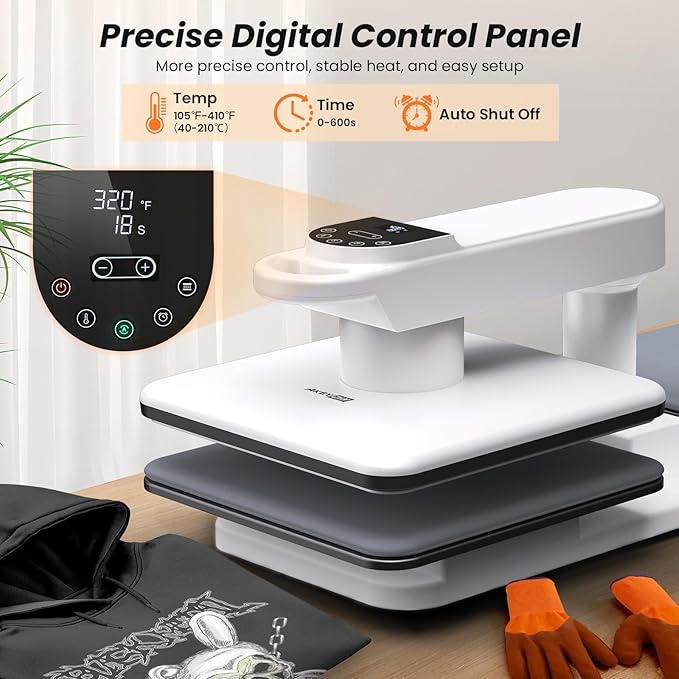 Prensa Térmica Automática Dual AKEYDIY 15x15 para Camisetas miniatura 8