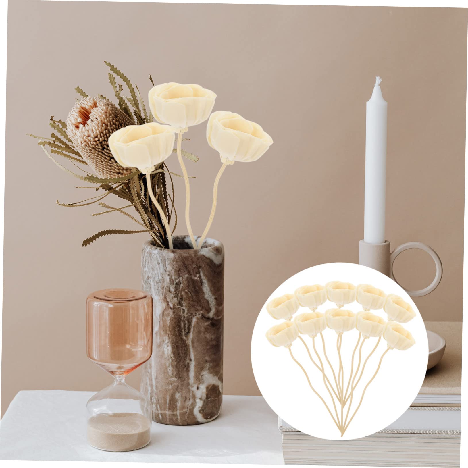 ULTECHNOVO 3 Set Diffusore Di Profumo A Bastoncino Di Fiore Di Rattan Per Aromaterapia Diffusori Di Aromaterapia Per Interni Ricariche Di Oli Essenziali Diffusore Di Oli 10 pezzi*3