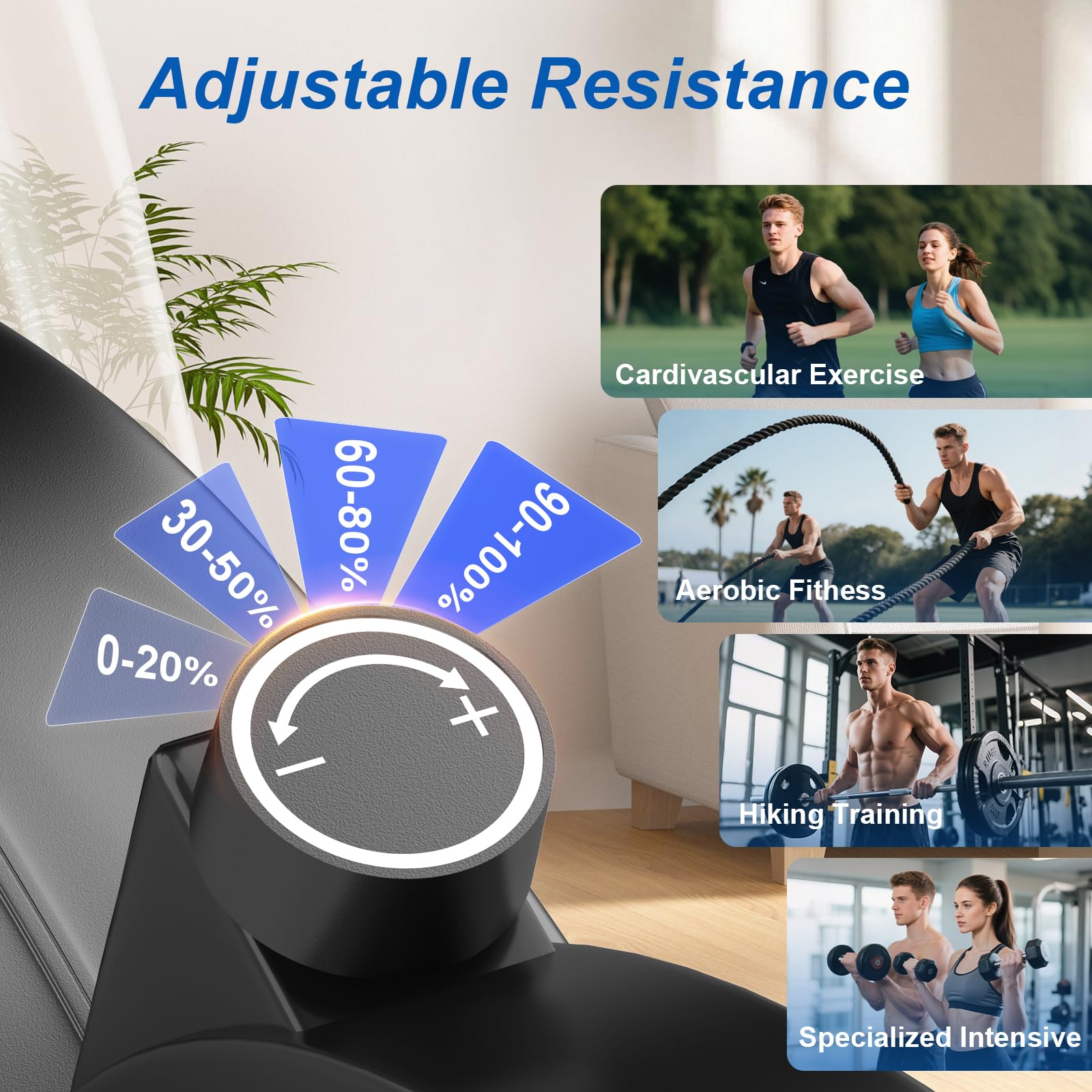 Yonisee 2 in 1 Crosstrainer für Zuhause, Ellipsentrainer mit Ergonomischem Sitzpolster, Einstellbarem Widerstand, LCD-Monitor, Herzfrequenzsensor, Aerobic Crosstrainer Stepper
