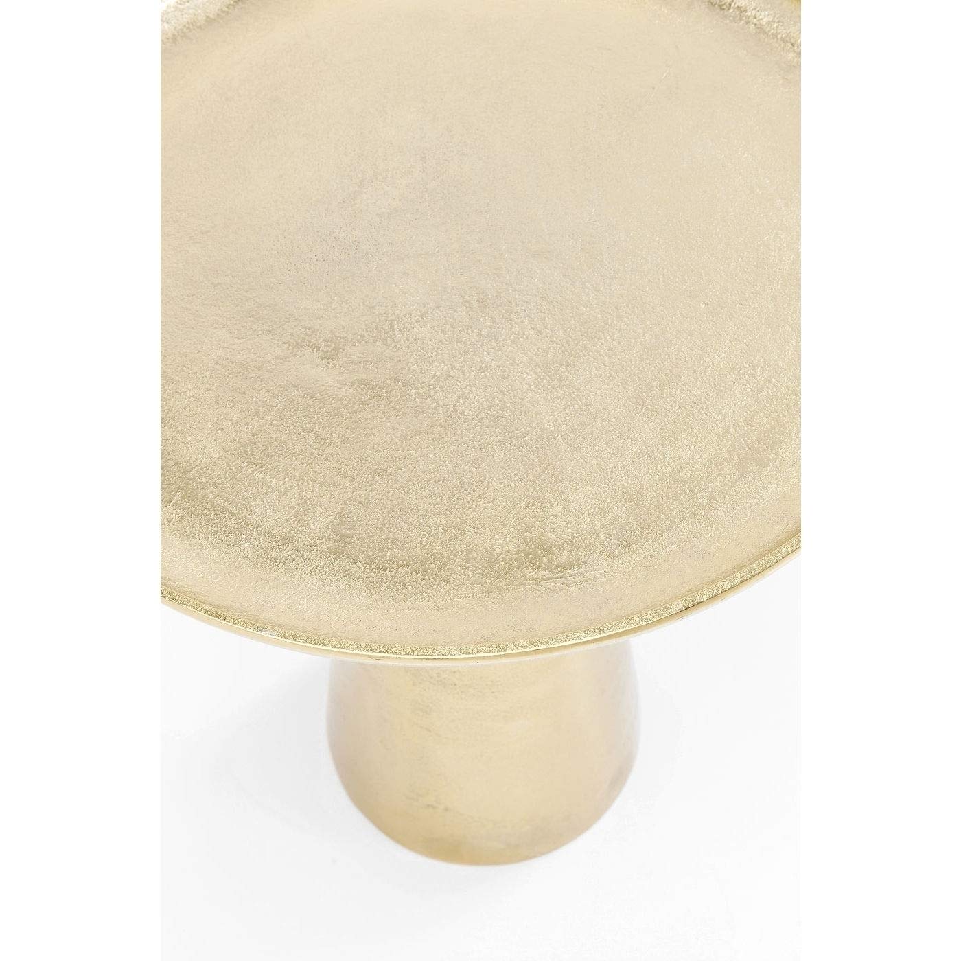 Kare Design Mesa Auxiliar Plateau Uno, Dorada, Redonda, 45 cm de diámetro, Mesa de Centro, Mesa de salón, mesilla de Noche, Mesa de sofá, Aluminio, 53 x 45 x 45 cm (h/w/d)