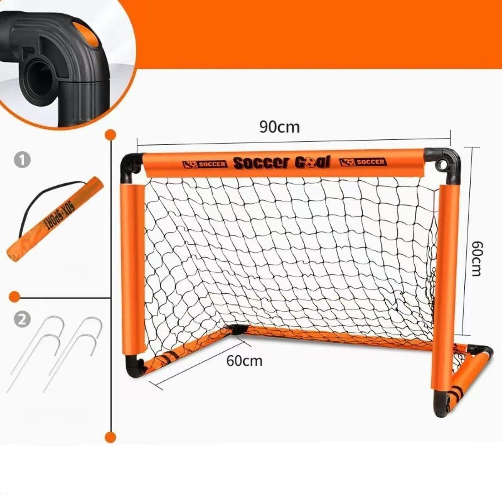 Fußballtor Kinderfußballtor Faltbares Trainingsziel Tragbares Fußballnetz mit Tragetasche Schneller auf- Und Abbau für Familienspiele Outdoor Indoor