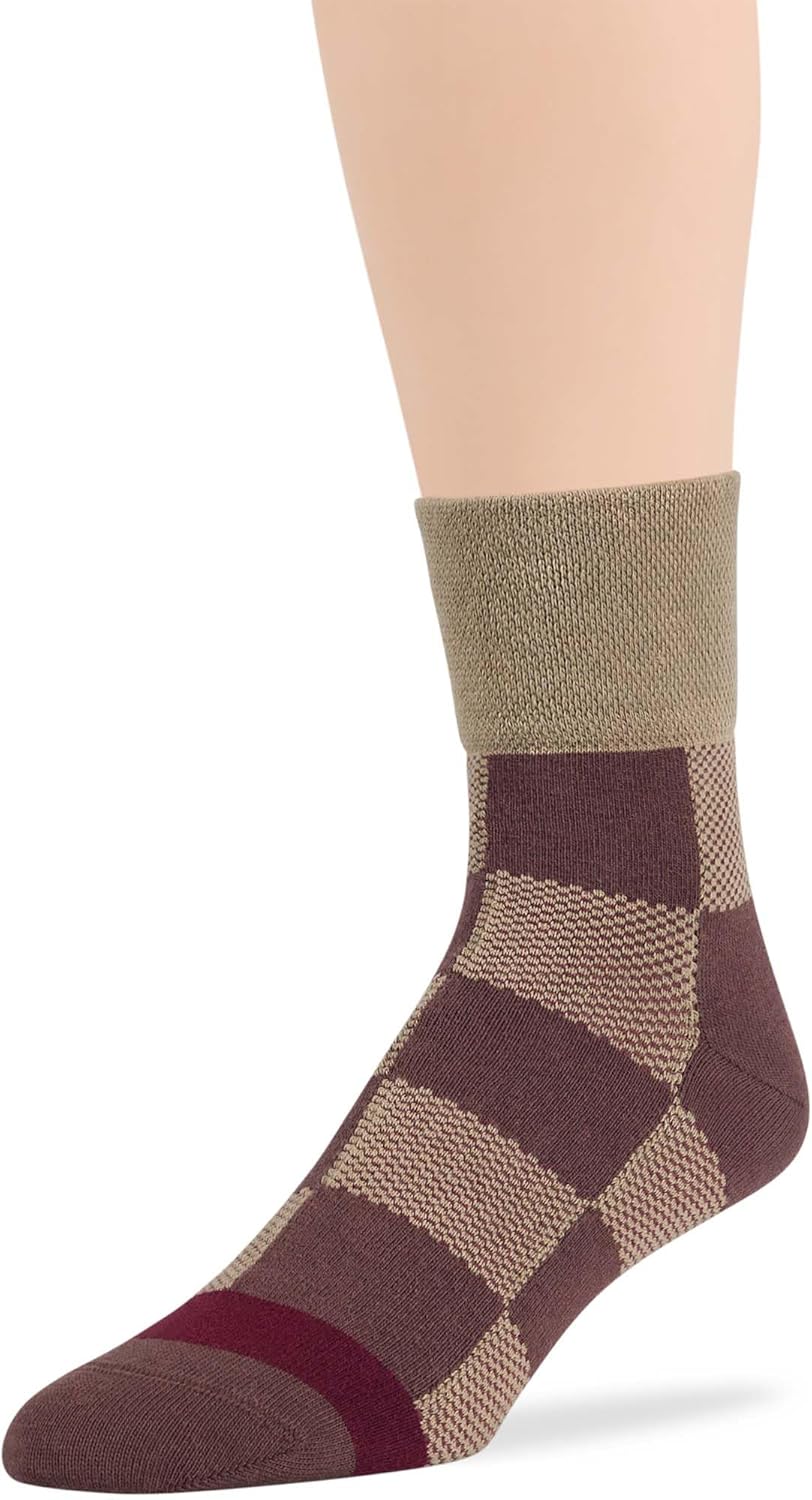 Diabetic Quarter Socks - 5 Pack - Stripe Pattern - Men's Cotton by 7BIGSTARS KINGDOM - Image 5