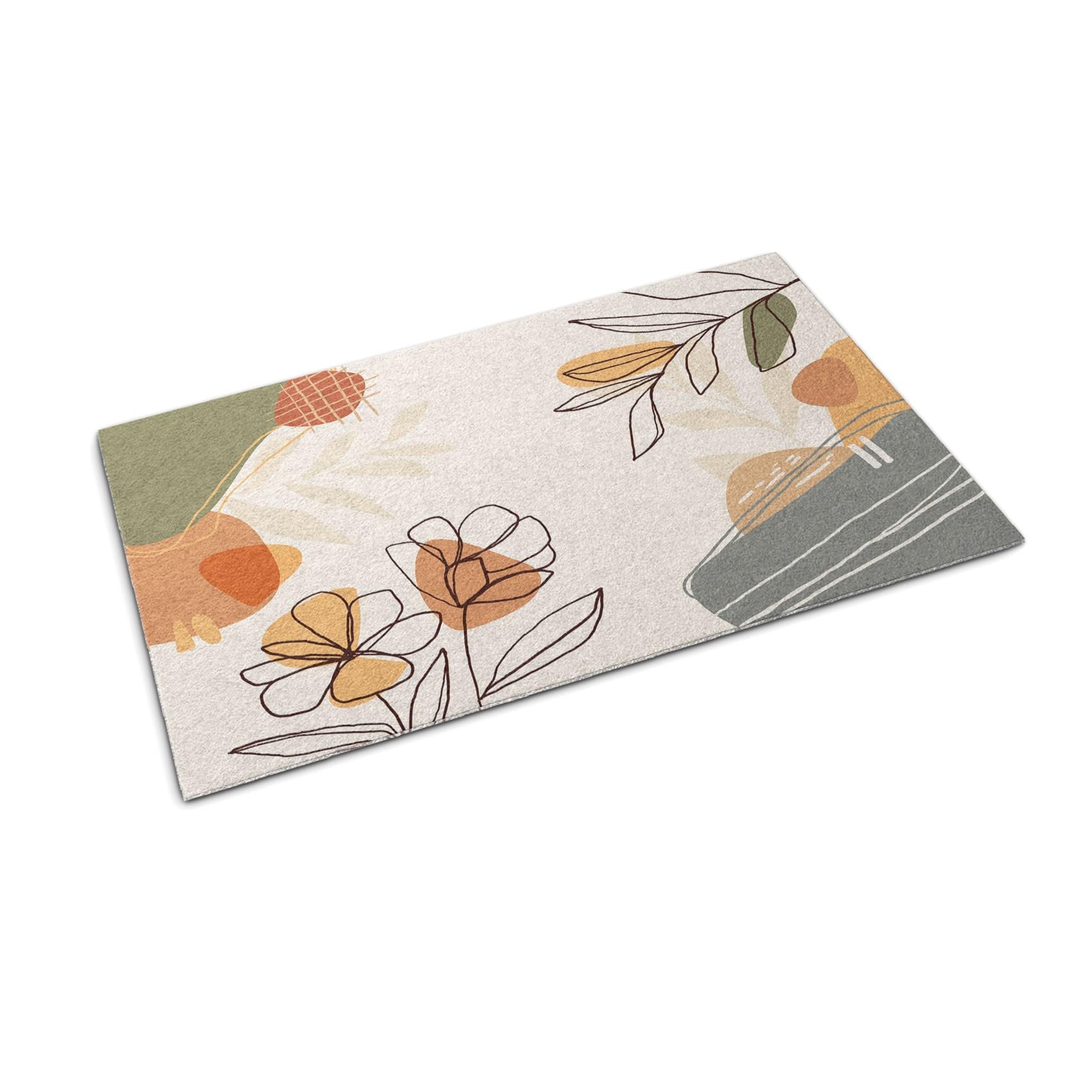 Paillasson 60x40cm Tulup anti-débris et tapis de porte absorbant géométrique