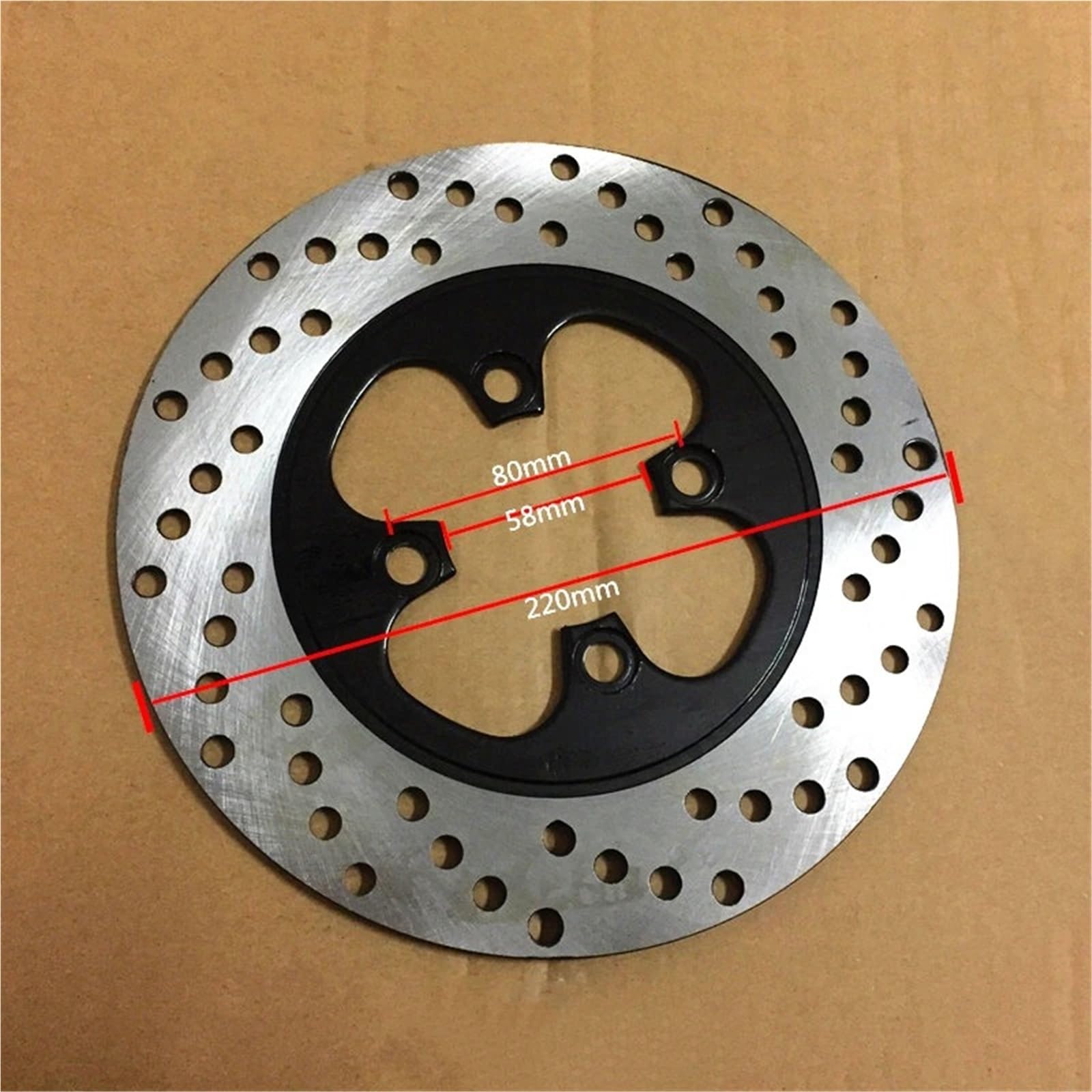 Adapter do tłoczków hamulcowych DY150-20/DY150-6 Tylna tarcza hamulcowa motocykla 220-58-80mm Tylna tarcza hamulcowa Rotor Tarcza hamulcowa