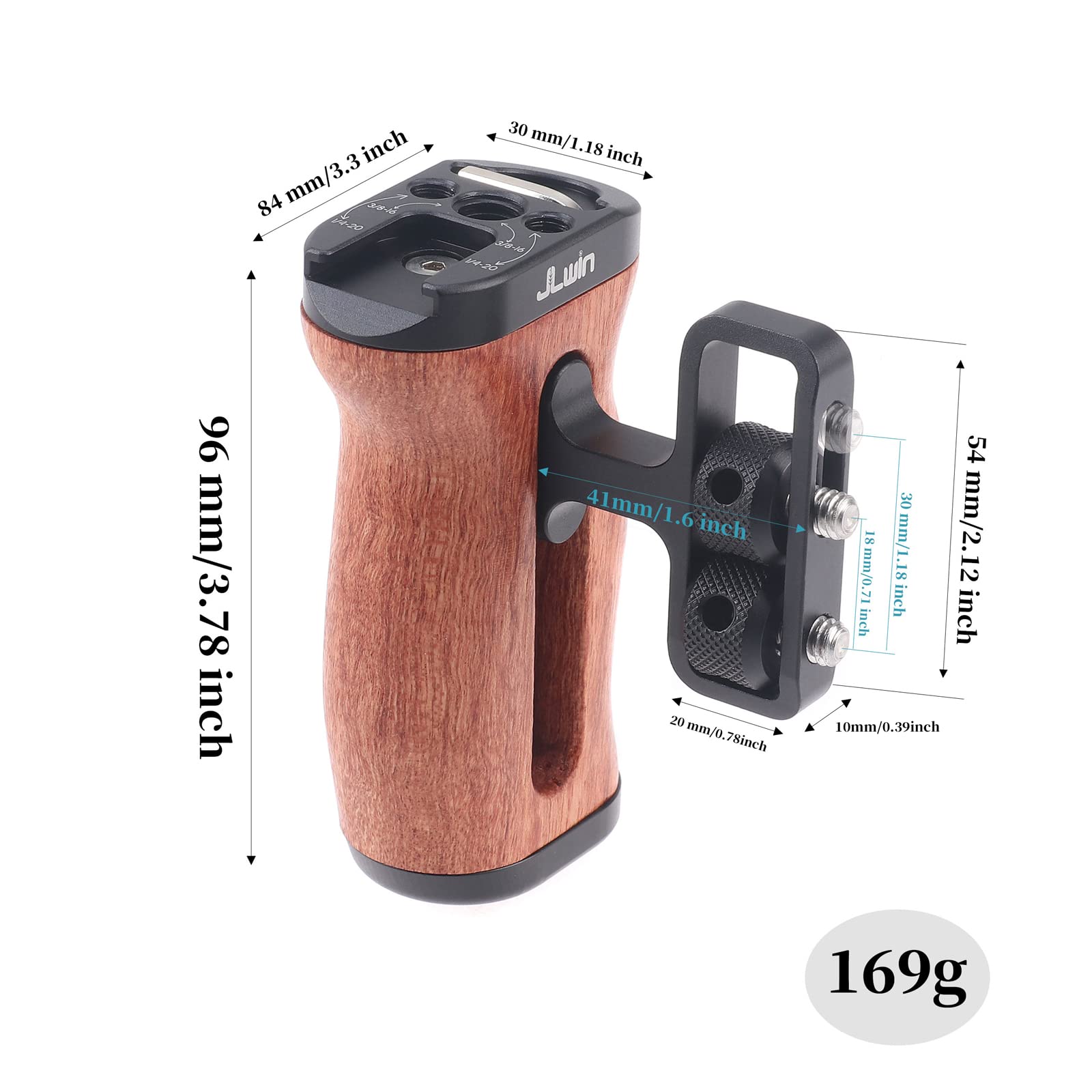 Houten handgreep - Nysted - mat zwart