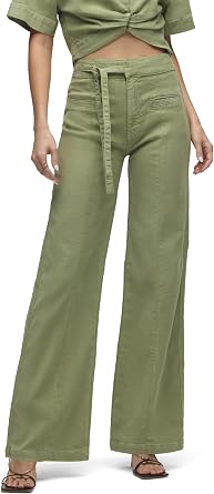 Hudson Womens Tie Waist Pintuck Trouser Pant