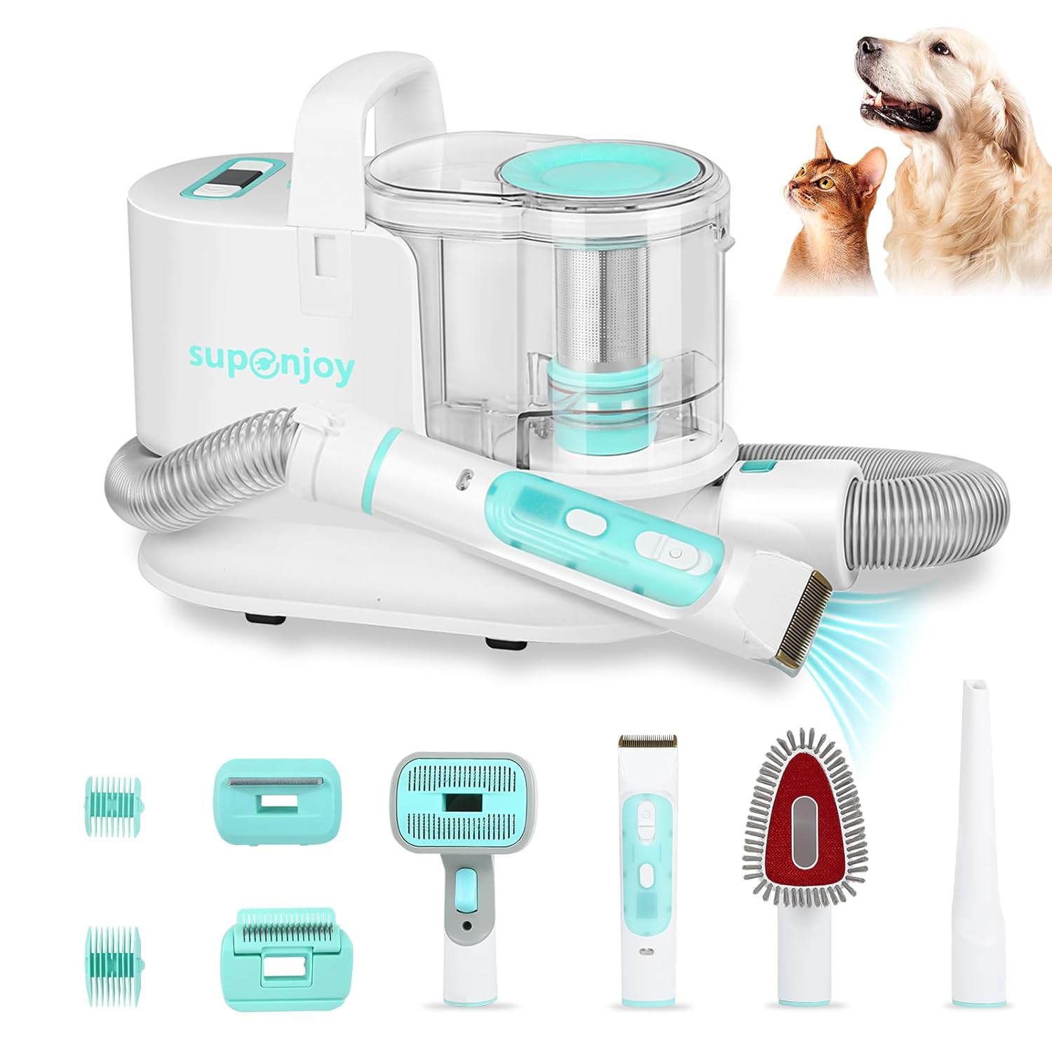 Supenjoy K3 Pet Grooming Vacuum Kit & Dog Hair Vacuum