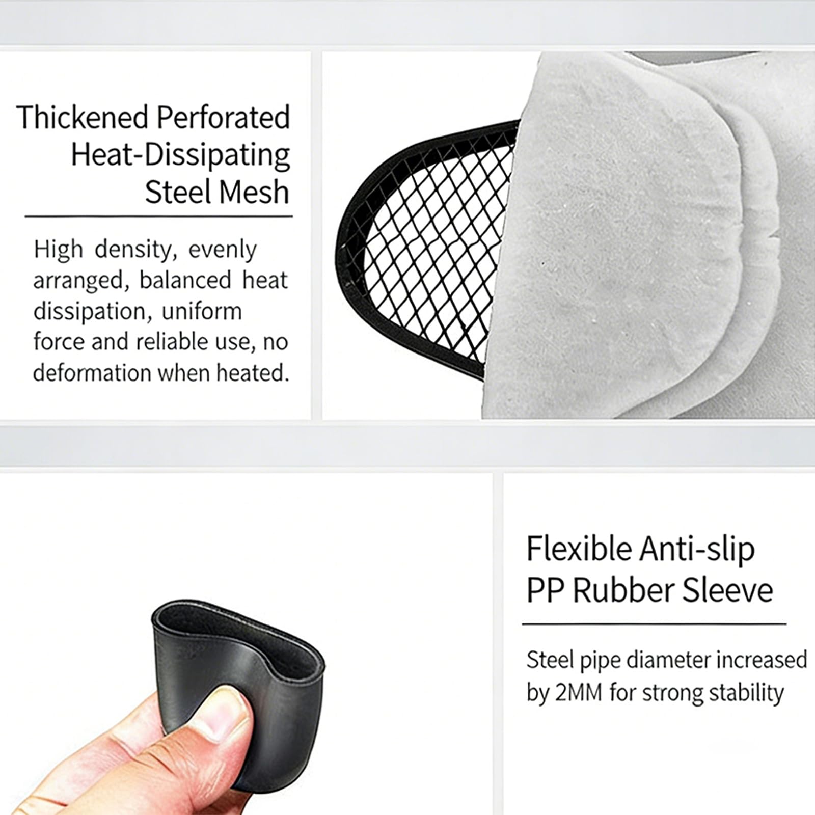 Soporte plegable para tabla de planchar con marco de acero resistente y patas antideslizantes para uso doméstico y de lavandería compacta