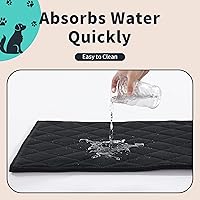 Vista 2 de MABOZOO Indestructible Dog Beds - Chew Proof Crate Pad for Aggressive Chewers, Machine Washable Quilted Mat, Durable for Small Dogs, Black Kennel