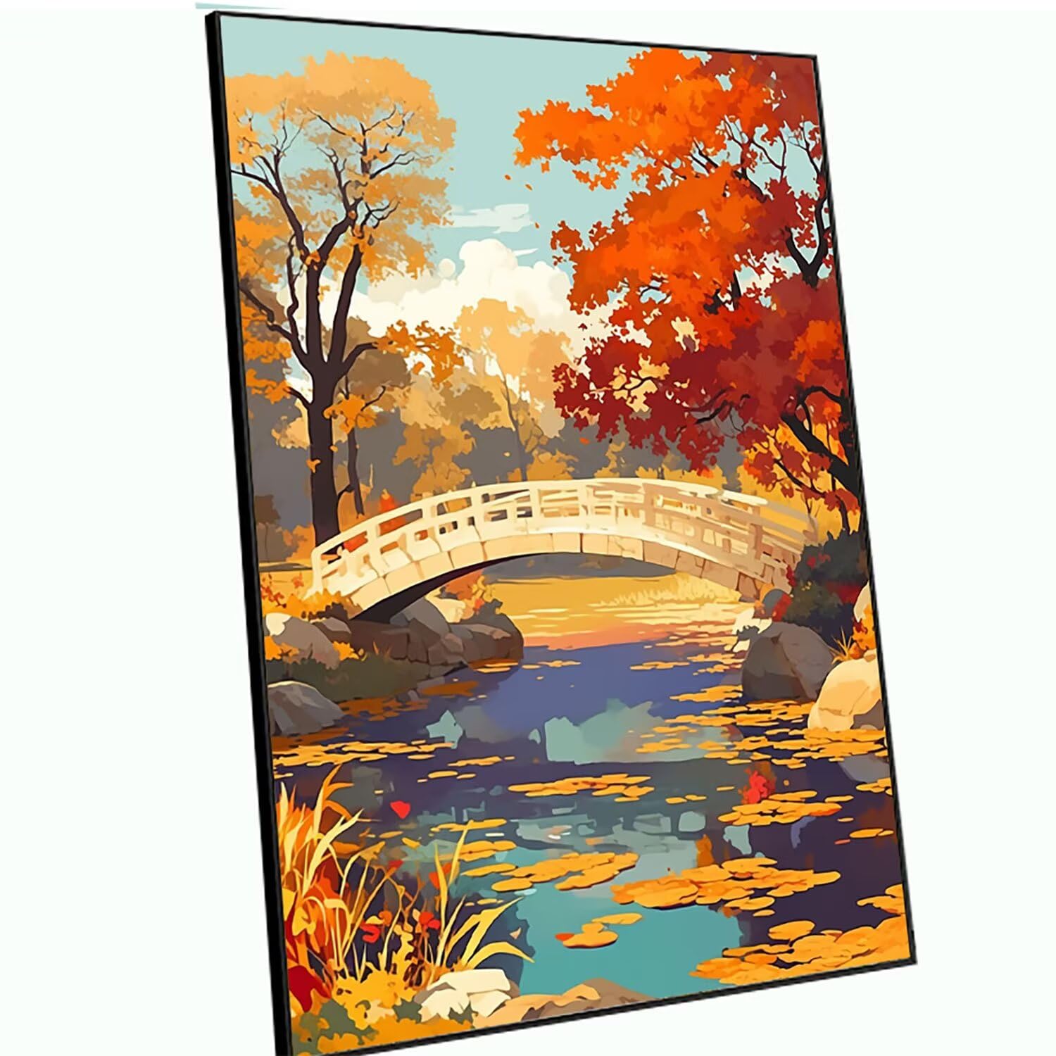 Obraz diamentowy duży 90 x 60 cm Japonia malarstwo diamentowe kompletny zestaw, DIY pełne wiertło las mozaika diamentowa sztuka diamentowa kreatywne obrazy z koralikami zestaw 0Y-620