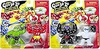 Vista 1 de Heroes of Goo JIT Zu Minis Versus Pack (Goo Power Blazagon vs Rock Jaw y Pantaro vs Scorpius) con 2 pegatinas de Gosutoys