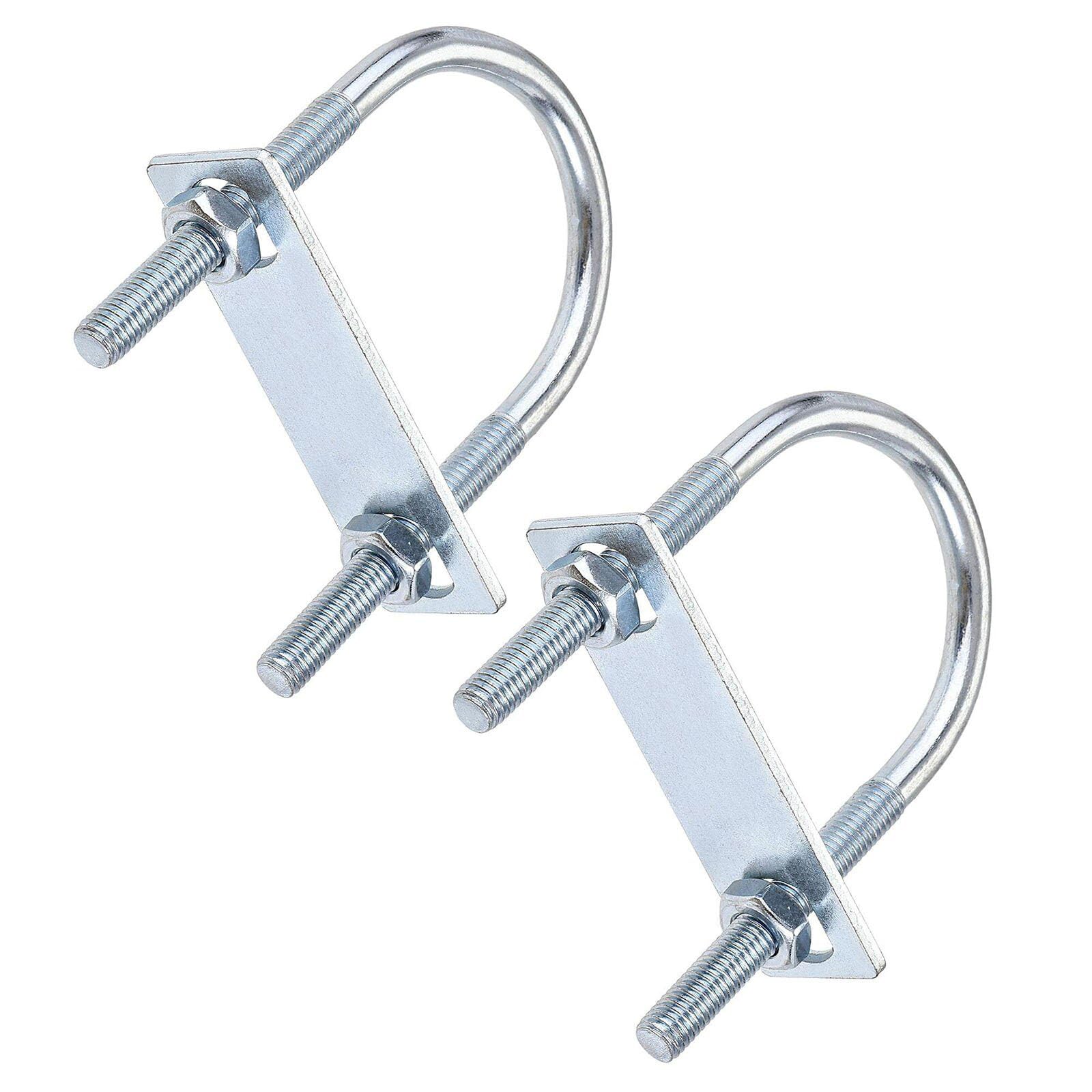 ROWORKX 2Sets Round U Bolts, M8x50x100mm Stainless Steel U Shape Bolts, U Clamp Bolt with Nut