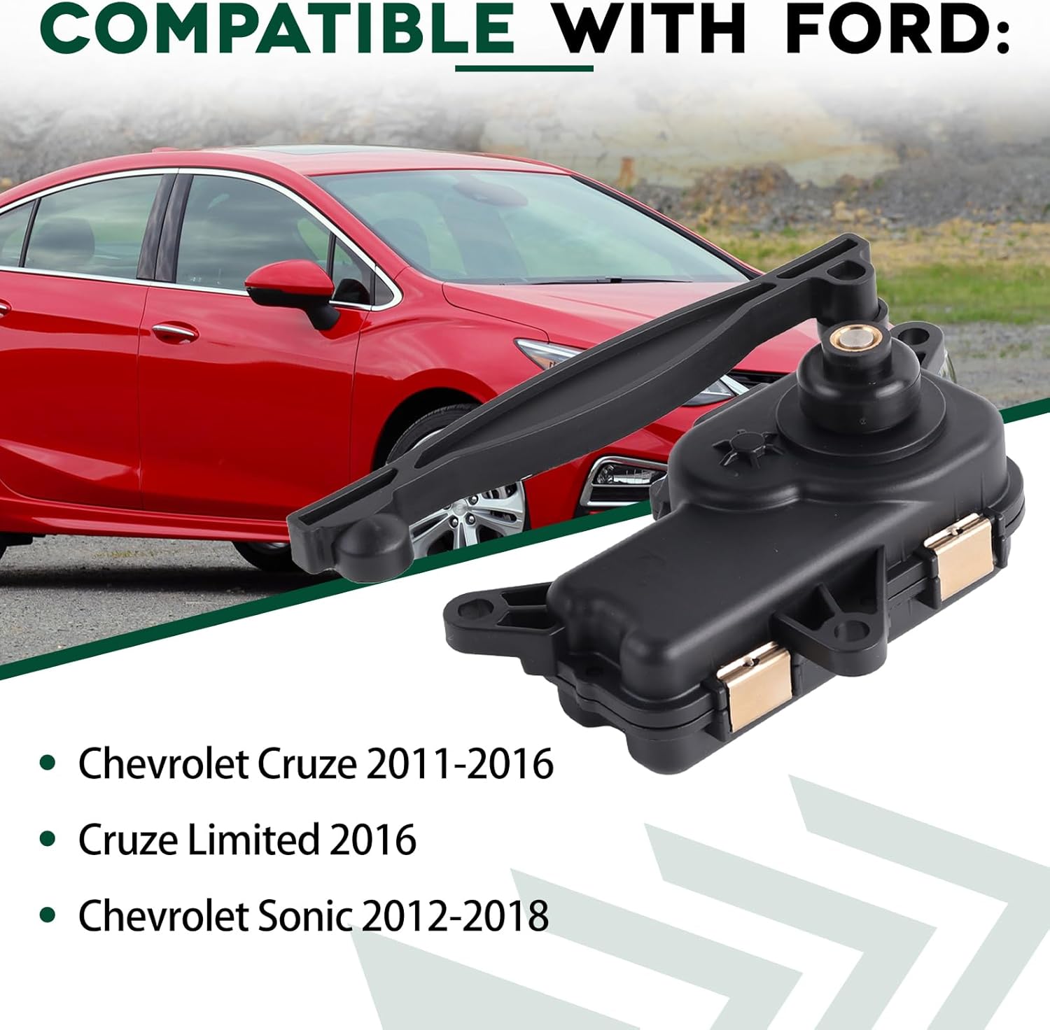 1038815S01 Intake Short Running Valve Compatible with Chevrolet Cruze 2011-2016 Engine Intake Manifold Runner Control and Arm Manifold Actuator Motor 55570283