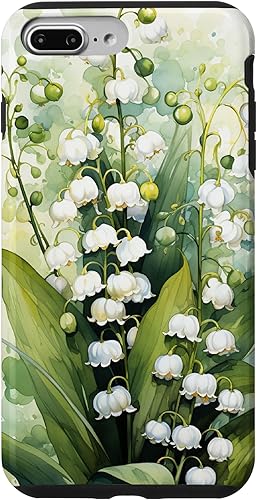 Vista 25 de Funda de fondo para iPhone 13 Pro Beautiful Lily of the Valley Watercolor