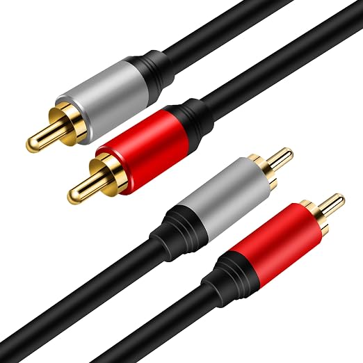 Cable Tan QY 2RCA a 2RCA 1M Estéreo Audio miniatura 2