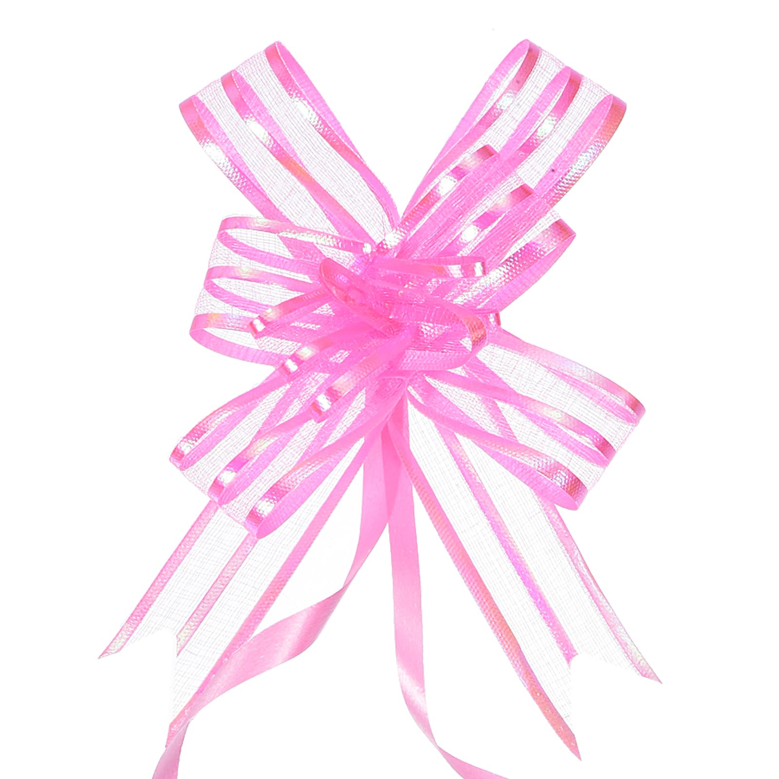 M METERXITY 40 Pack Chiffon Pull Bows - Presents Wrap String Bow, (2.4" Pink) - Image 4