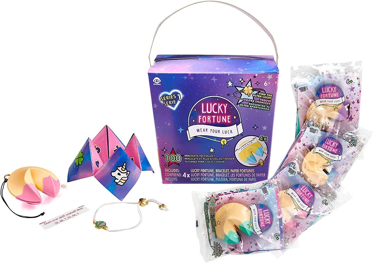 Lucky Fortune Set of 2 Blind Collectible Take Out Containers (8 Bracelets Total)