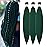 Emerald Green Braiding Hair Pre Stretched Box Braids Hair Extension 26 Inch Colored Fake Hair for Braiding