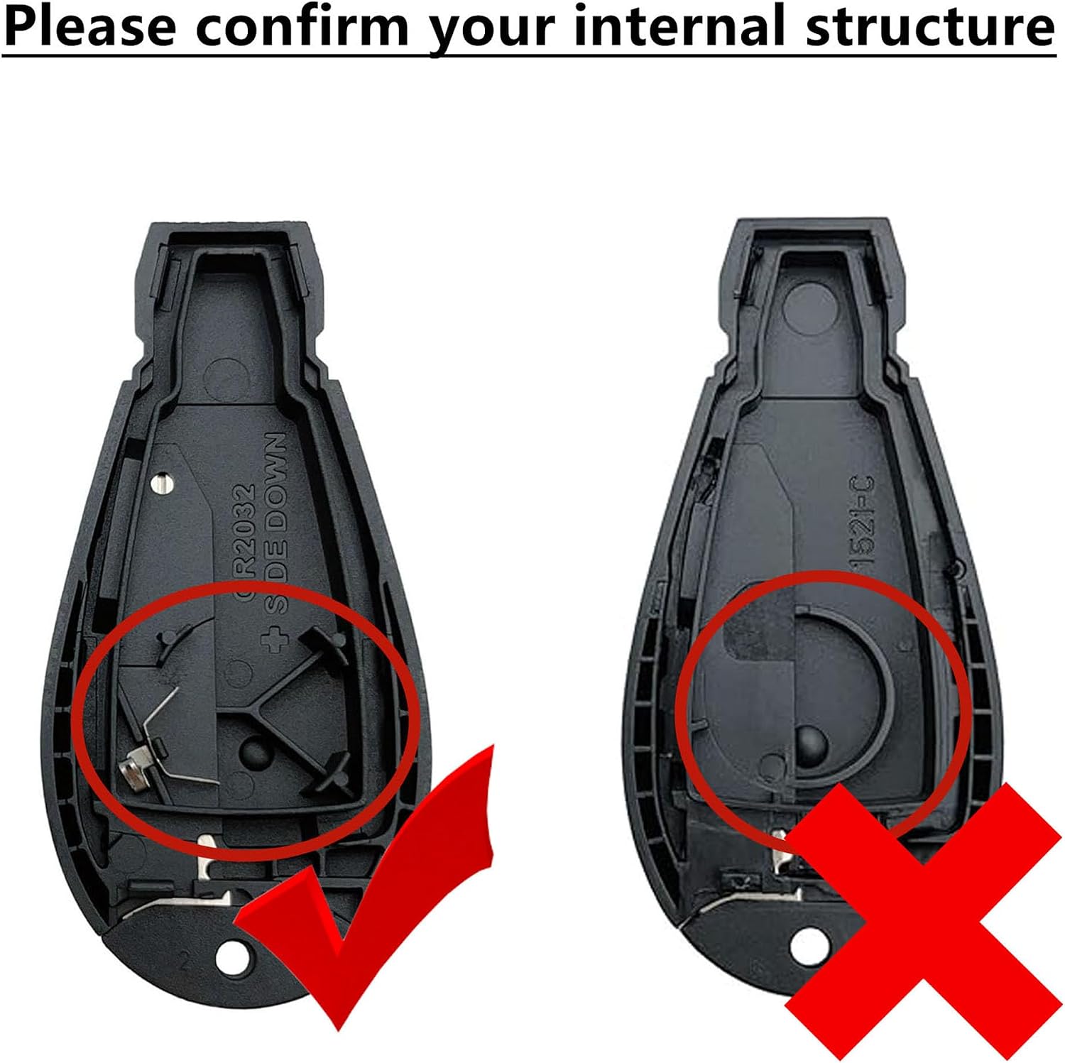 Replacement for Jeep Key Fob Shell Cover Fits for Dodge RAM 1500 2500 3500 Grand Caravan Journey Durango Jeep Grand Cherokee Keyless Entry Key Fob Case (3-Button) thumbnail